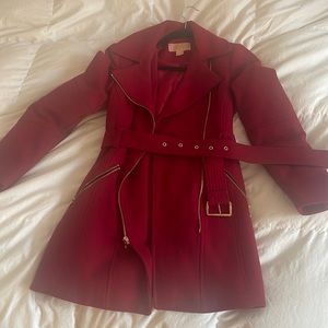 Michael Michael Kors Red belted jacket